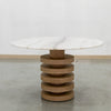 Halo Marble Dining Table Front View 1
