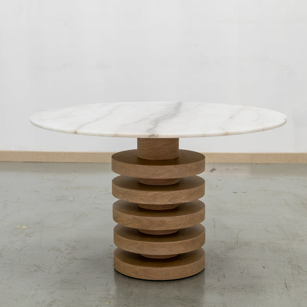 Halo Marble Dining Table Front View 1