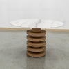 Halo Marble Dining Table Front View 2
