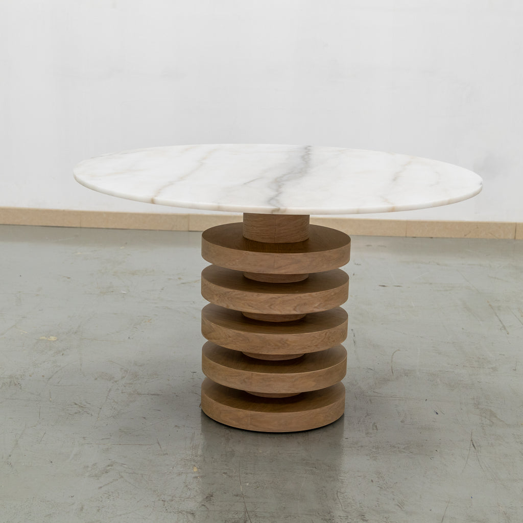 Halo Marble Dining Table Front View 2