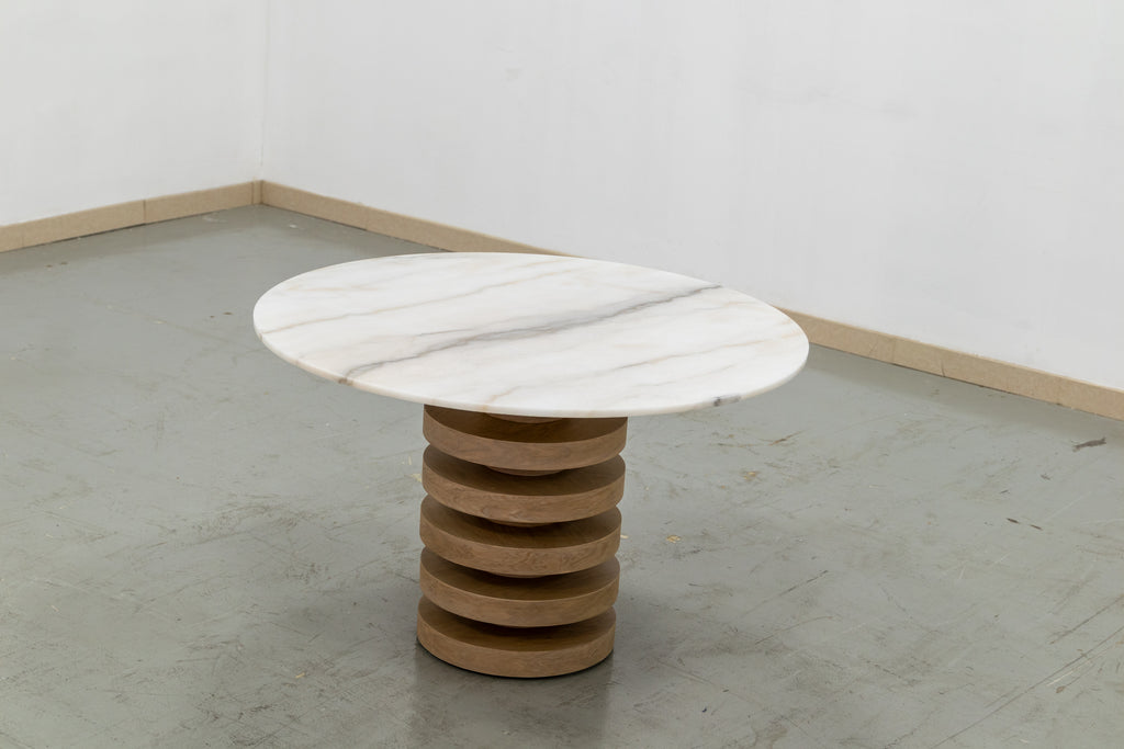 Halo Marble Dining Table Perspective View 3