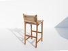 Hampshire Woven Teak Bar Chair Back view