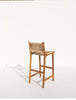 Hampshire Woven Teak Bar Chair Back view 2