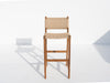 Hampshire Woven Teak Bar Chair Front view