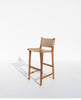 Hampshire Woven Teak Bar Chair Side view 2