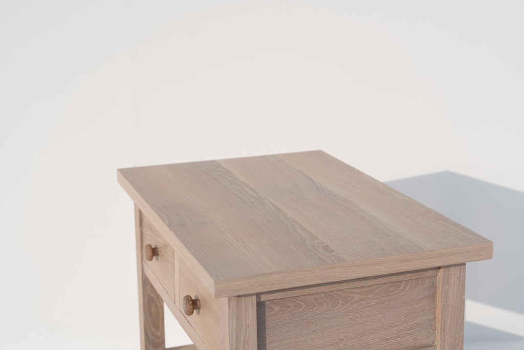 Hamptons Oak Bedside Table Detailed Texture View 3
