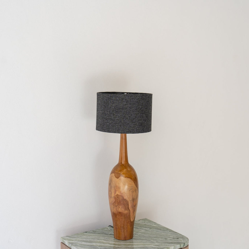 Harbour Teak Vase Table Lamp Perspective View 2