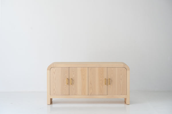 Harper Ash Wood Sideboard Front Perspective View 1