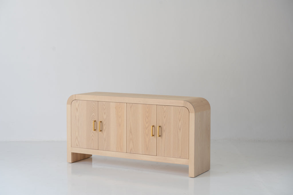 Harper Ash Wood Sideboard Perspective View 1