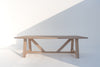 Heritage Lime-washed Oak Dining Table Front View 2