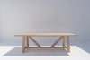 Heritage Lime-washed Oak Dining Table Front View 3