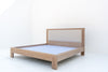 Heritage Upholstered Oak Bed Perspective View 2