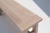 Heritage White-washed Oak Bench Detailed Top Texture View 1