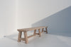 Heritage White-washed Oak Bench Perspective View 2