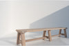 Heritage White-washed Oak Bench Perspective View 7