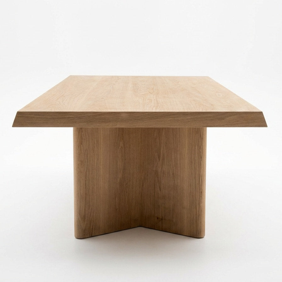 Hudson Oak Dining Table Front Perspective View 1