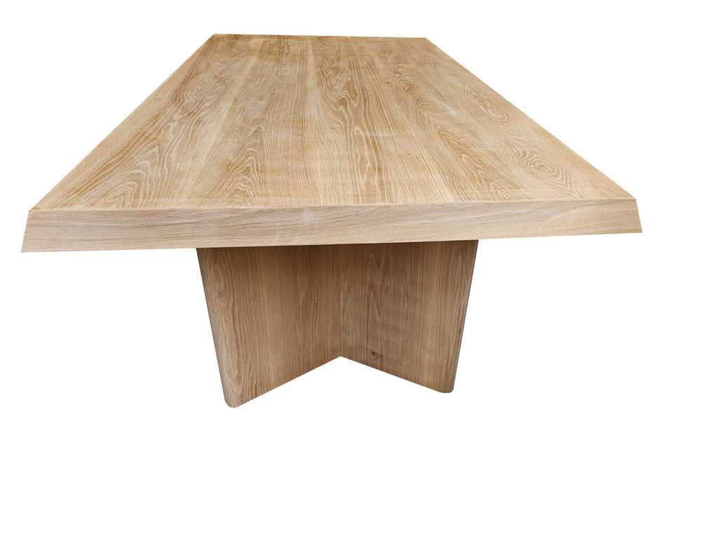 Hudson Oak Dining Table Front Perspective View 2