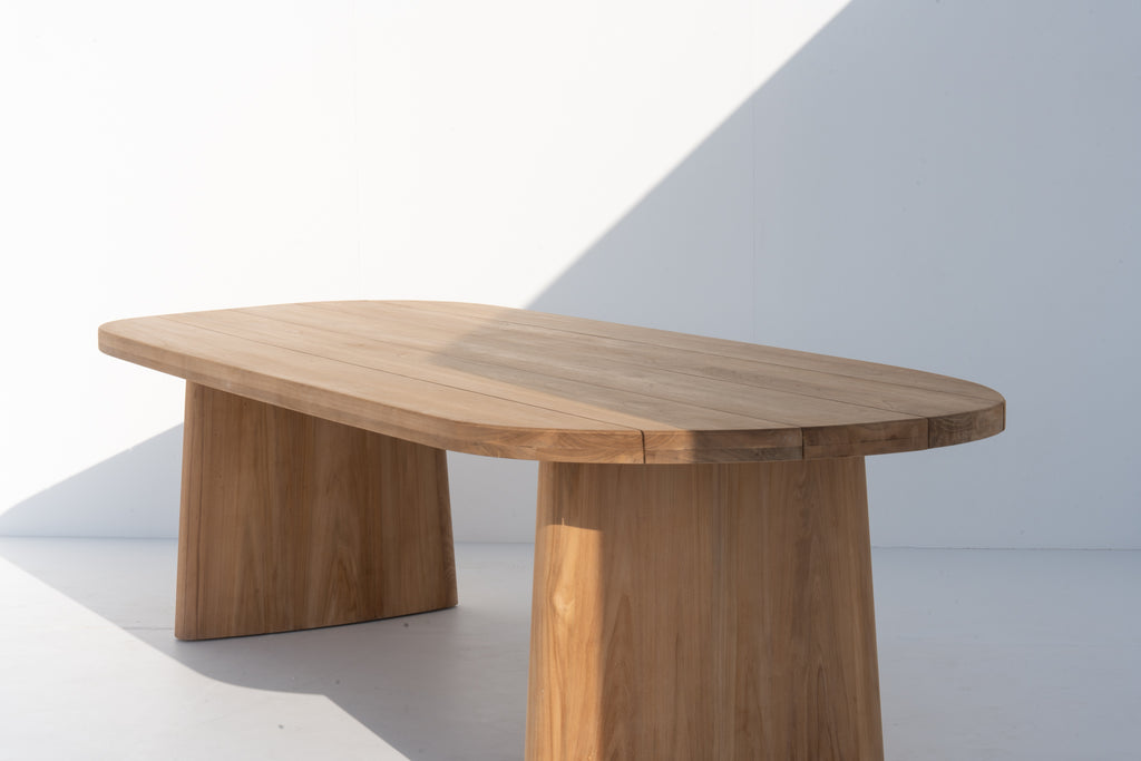Isla Teak Dining Table Side view