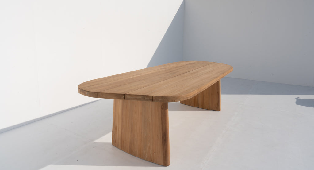Isla Teak Dining Table Side view