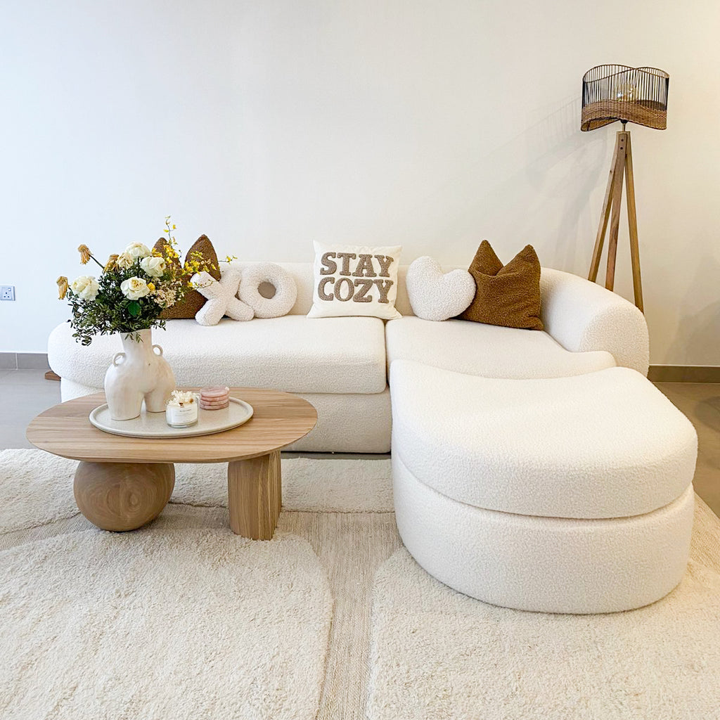 Jade Boucle Sofa Front view