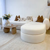 Jade Boucle Sofa Side view