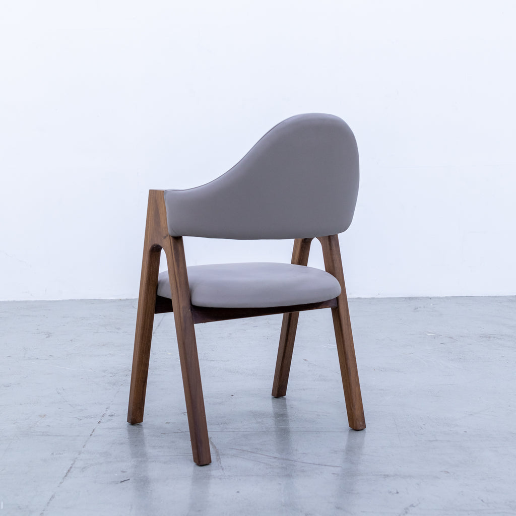 Jessica Walnut Dining Chair Back view 