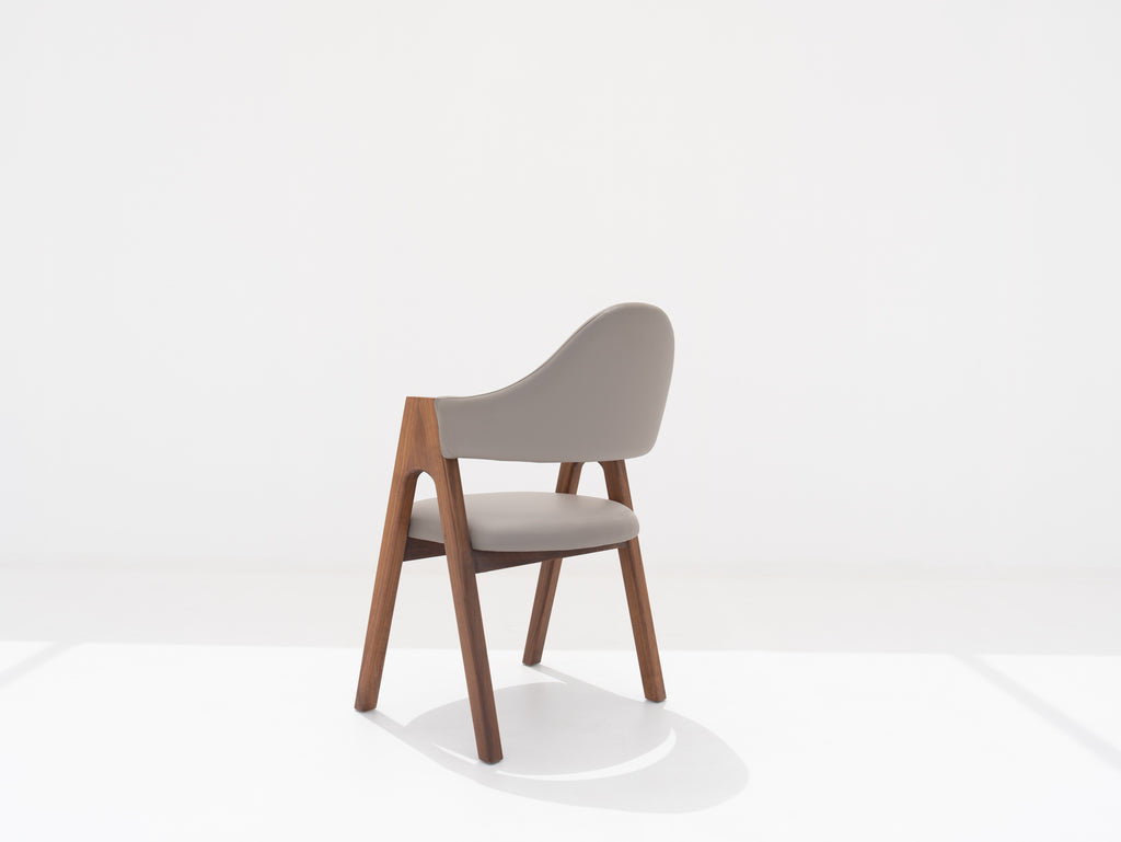 Jessica Walnut Dining Chair Back view