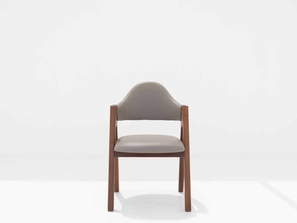 Jessica Walnut Dining Chair Front view