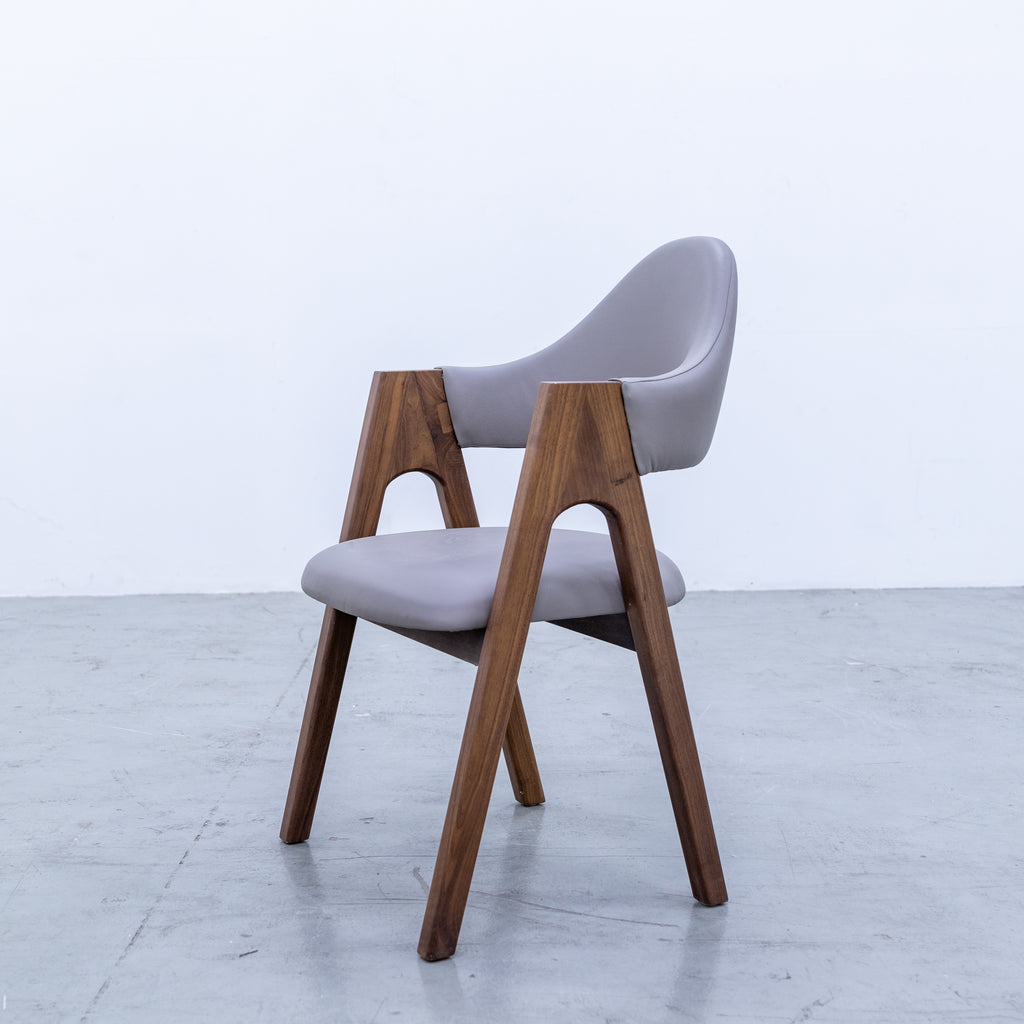 Jessica Walnut Dining Chair Side view 3