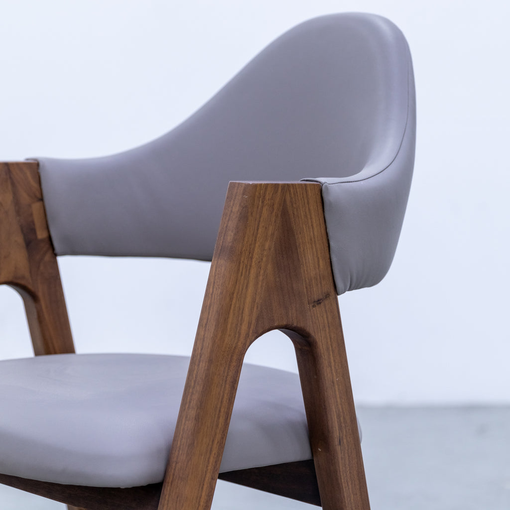 Jessica Walnut Dining Chair Side view 4