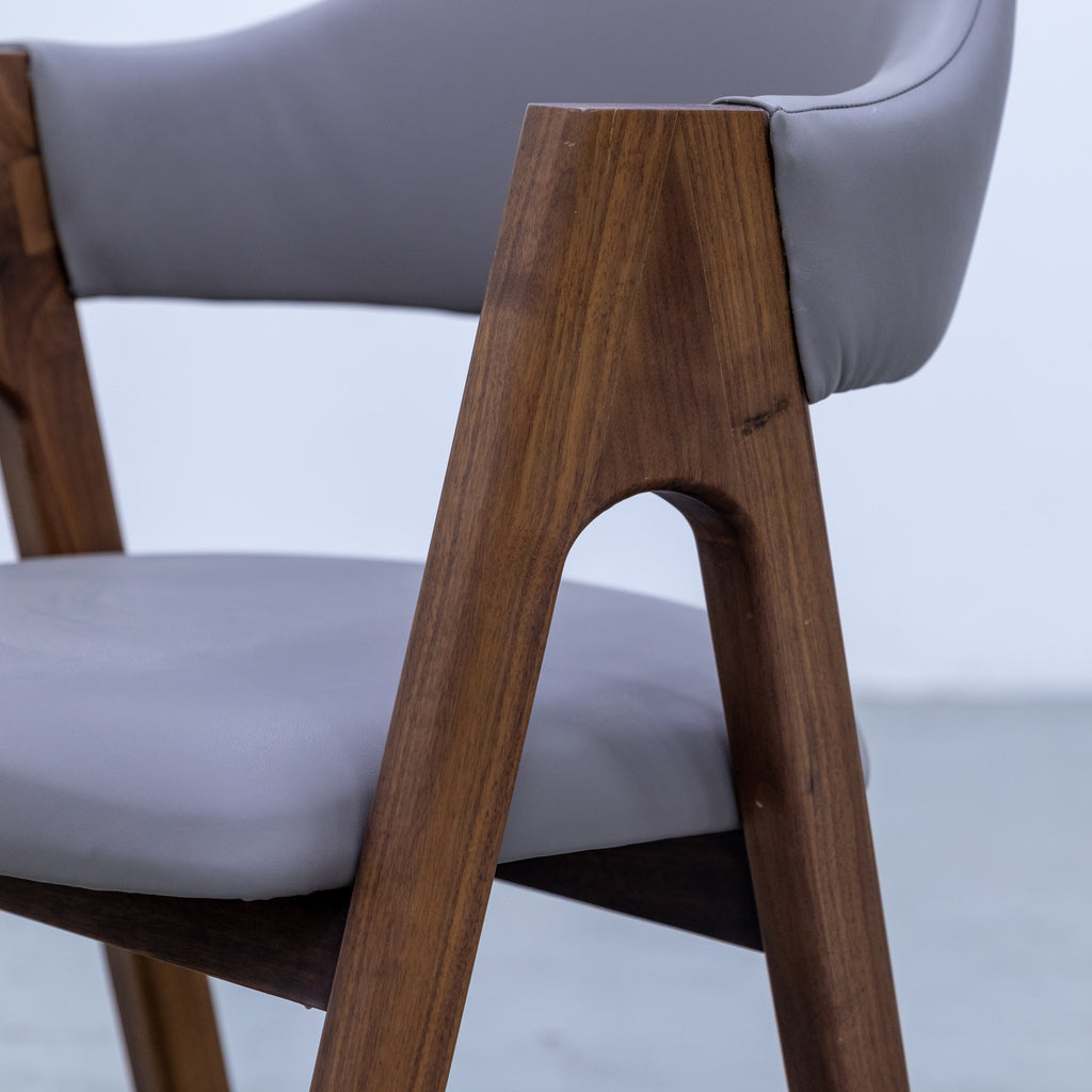 Jessica Walnut Dining Chair Side view 5