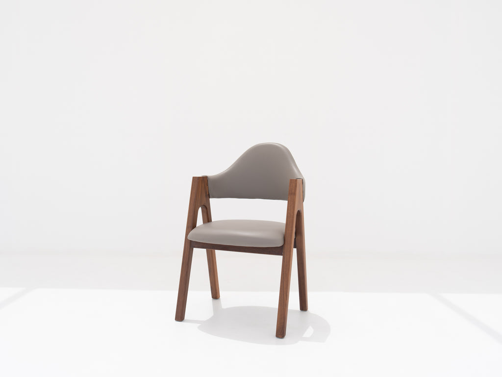 Jessica Walnut Dining Chair Side view