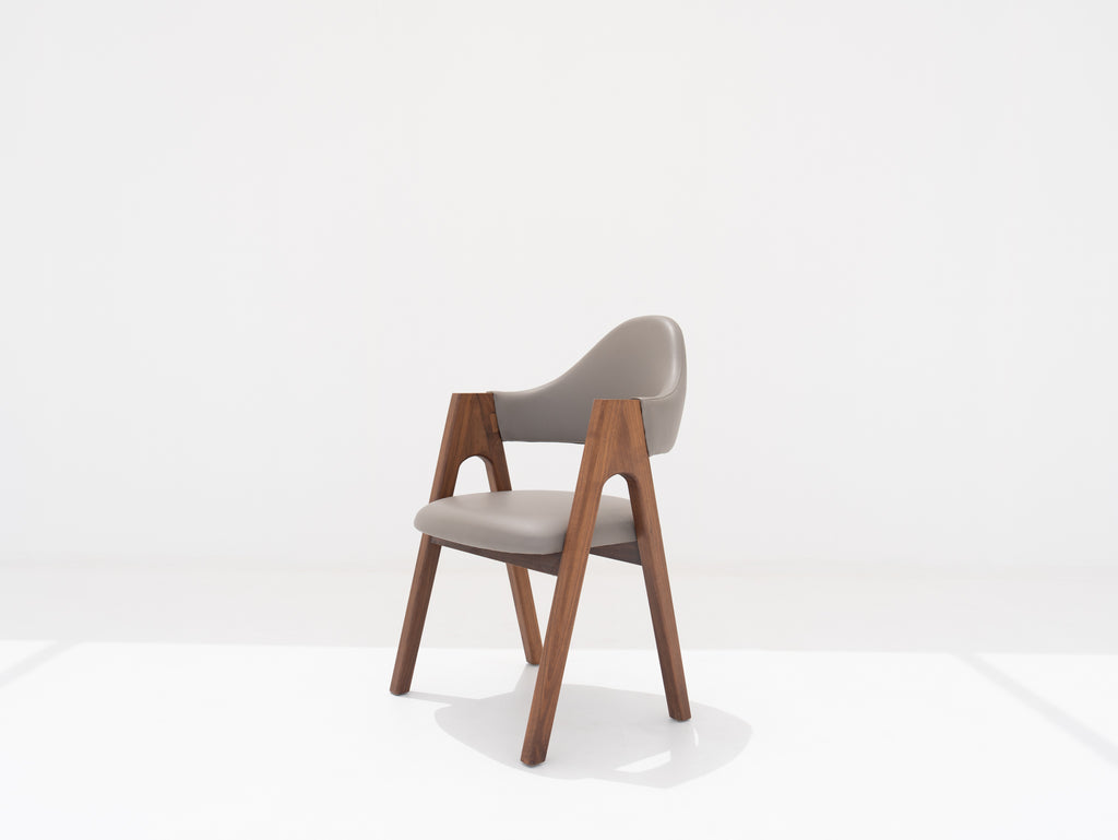 Jessica Walnut Dining Chair Side view