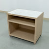 Jodie Marble Top Bed Side Table Side view