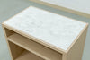 Jodie Marble Top Bed Side Table Side view 10