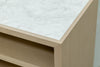Jodie Marble Top Bed Side Table Side view 11