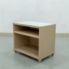 Jodie Marble Top Bed Side Table Side view 2