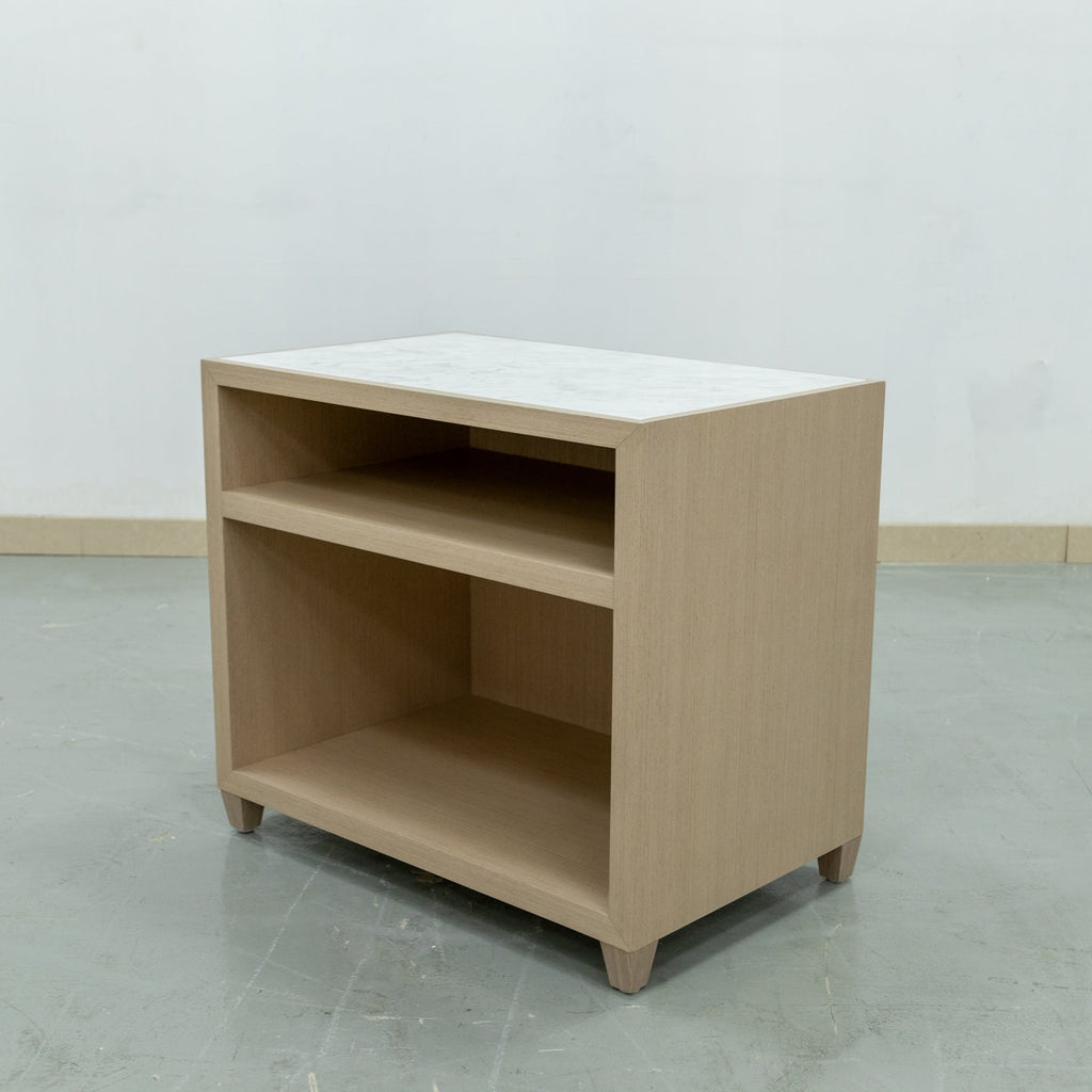 Jodie Marble Top Bed Side Table Side view 2