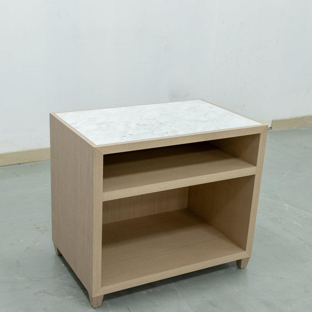Jodie Marble Top Bed Side Table Side view 6