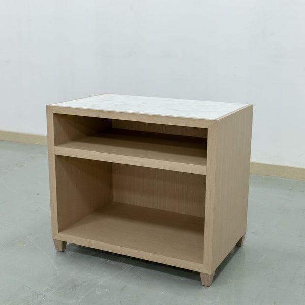 Jodie Marble Top Bed Side Table Side view 7