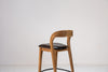Kanso Teak Leather Bar Chair Rear View 1