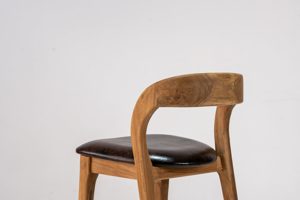 Kanso Teak Leather Bar Rear View 1