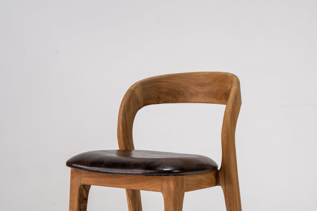 Kanso Teak Leather Bar Rear View 2