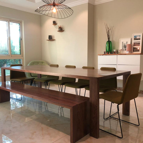 Kathi Walnut Dining Table Indoor Perspective View 1