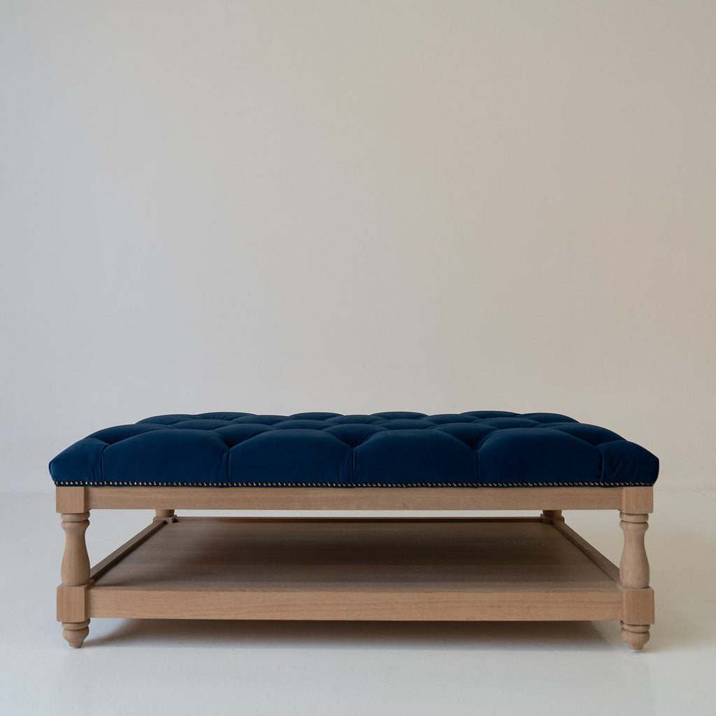 Kensington Chesterfield Ottoman Coffee Table Front View 1