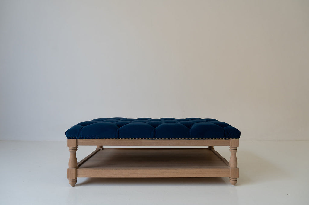 Kensington Chesterfield Ottoman Coffee Table Front View 2