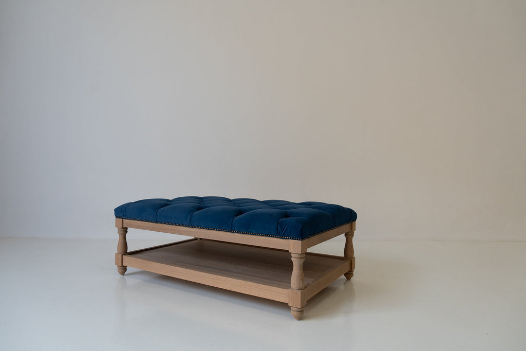 Kensington Chesterfield Ottoman Coffee Table Front View 8