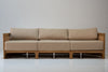 Kira Outdoor Teak 3 Seater Sofa Front View 1