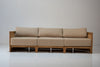 Kira Outdoor Teak 3 Seater Sofa Front View 2