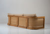 Kira Outdoor Teak 3 Seater Sofa Perspective View 14